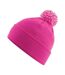 Bonnet snowstar pour enfants fuchsia Beechfield-2