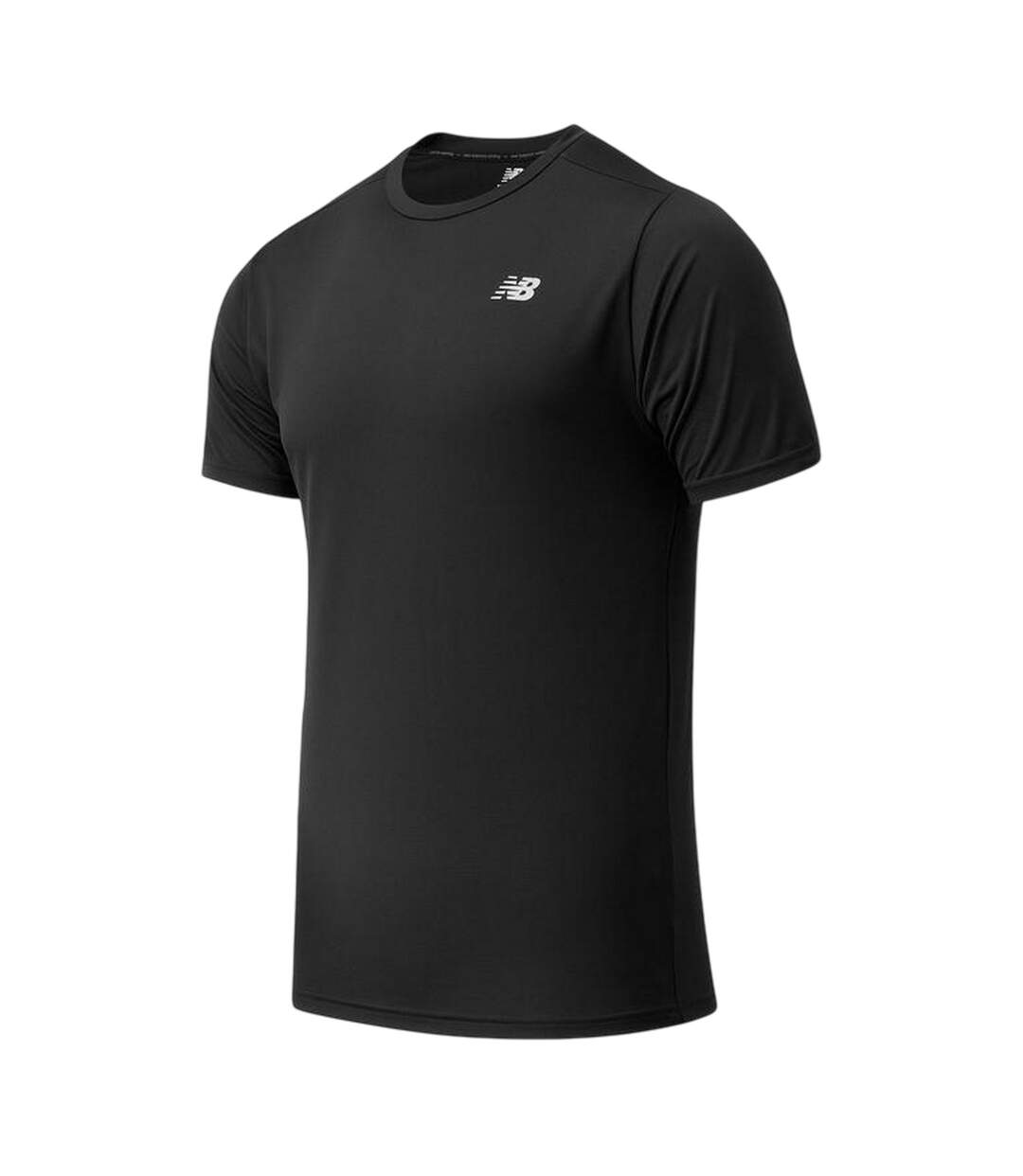 T-shirt Course À Pied Motif/style Logo Sur Poitrine Homme Noir New Balance-1