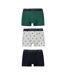 Lot De 3  Boxers Motif/style Logo Homme Blanc Vert Noir Gant-2