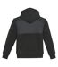 Unisex adult evans hooded sherpa fleece recycled sweater top solid black Elevate