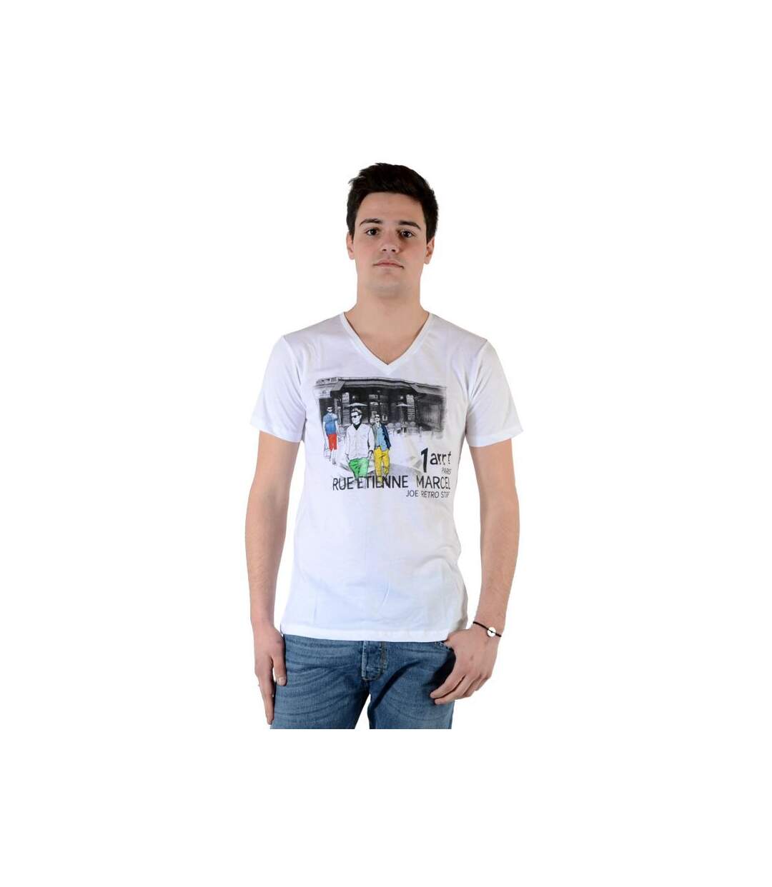 Tee Shirt Joe Retro Time Blanc-4