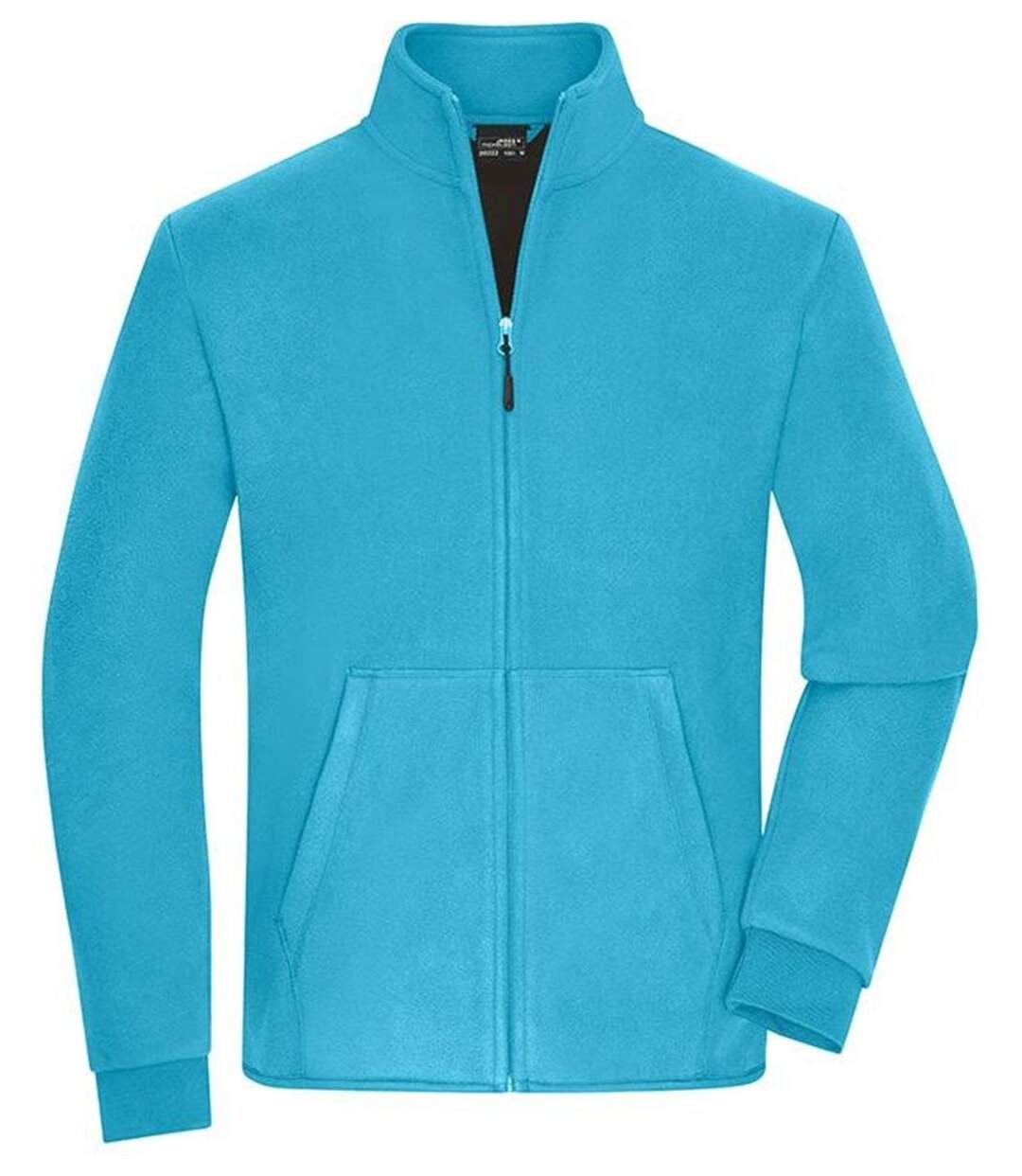 Veste polaire zippée - Homme - JN1322 - bleu turquoise et gris foncé-1