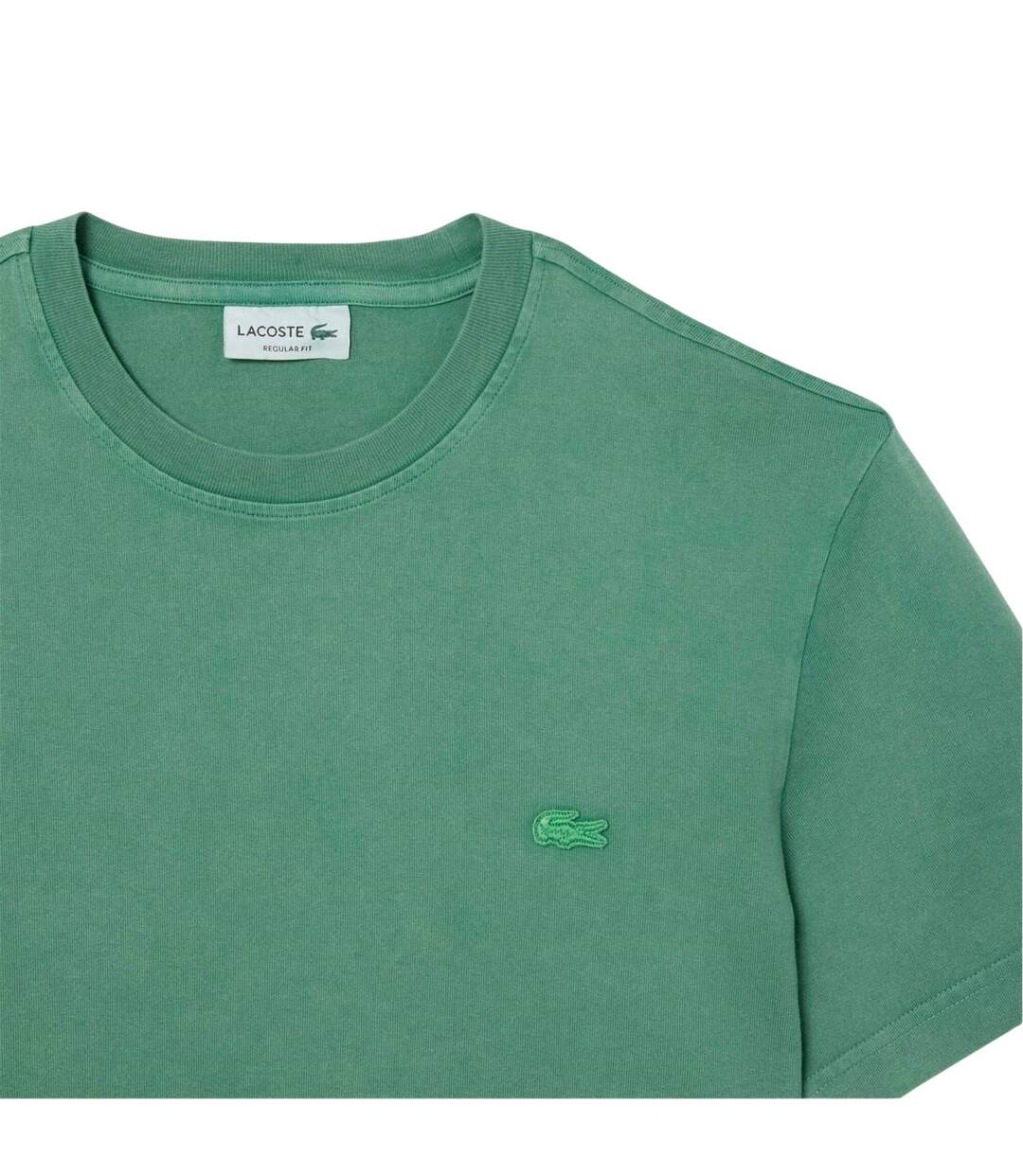 Mens Logo Crew Neck Regular T-shirt Green Lacoste-4