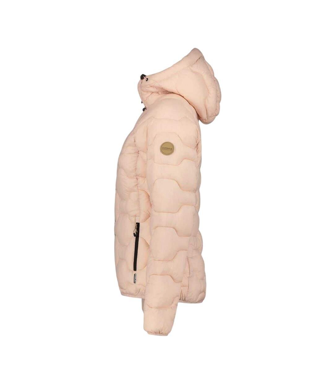 Womens/ladies Patterned Full Zip Puffer Jacket Baby Pink Icepeak-3