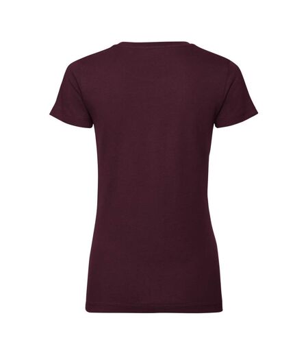 T-shirt bio authentic femme bordeaux Russell