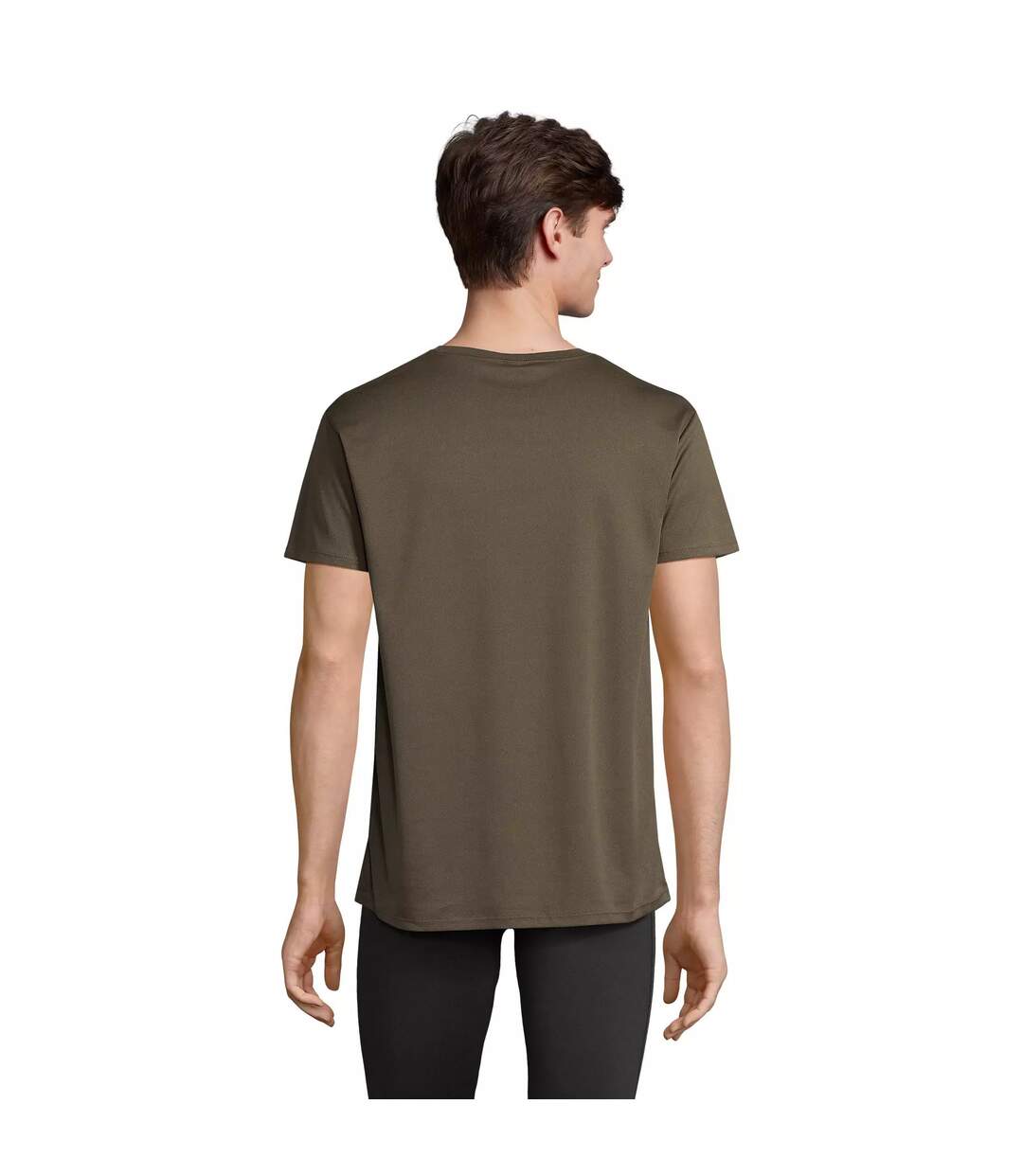 T-shirt Sprint Adulte Vert Militaire SOLS-3