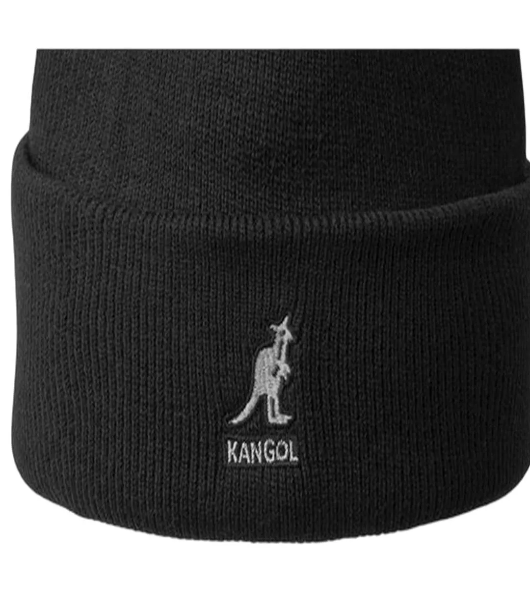 Embroidered Logo Acrylic Pull-on Beanie Black Kangol-3