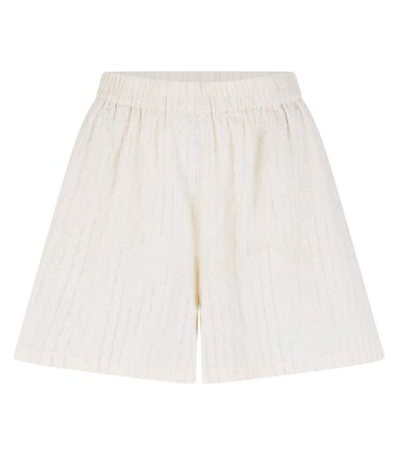 Short Motif/style À Rayures Siljo Femme Beige Pâle Vero Moda