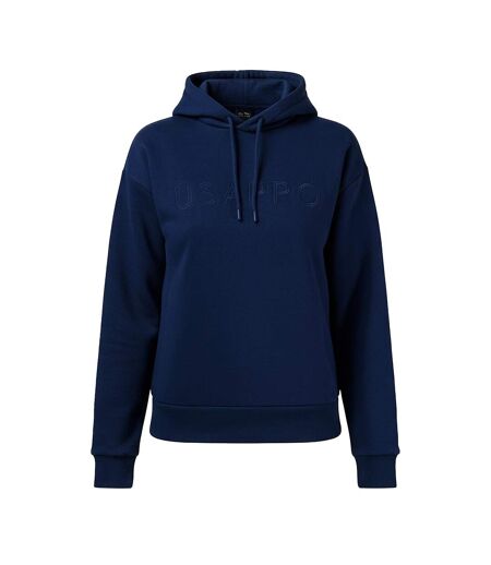 Womens/ladies Classic Logo Hoodie Navy USA Pro