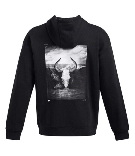 Mens Project Rock Hoodie Black White Under Armour