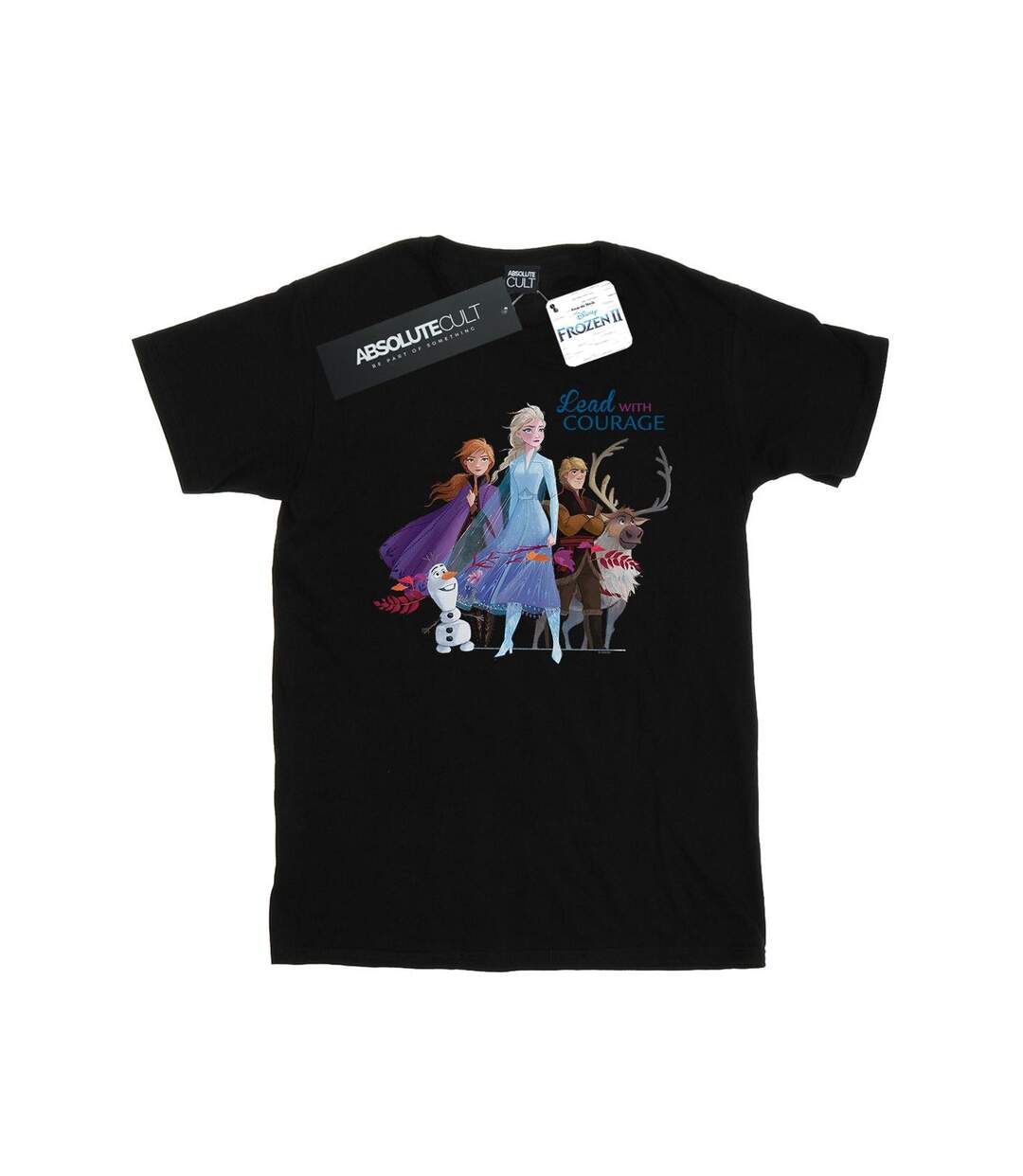 Disney - T-shirt FROZEN LEAD WITH COURAGE - Femme (Noir) - UTBI24500-1