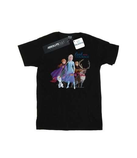 Disney - T-shirt FROZEN LEAD WITH COURAGE - Femme (Noir) - UTBI24500