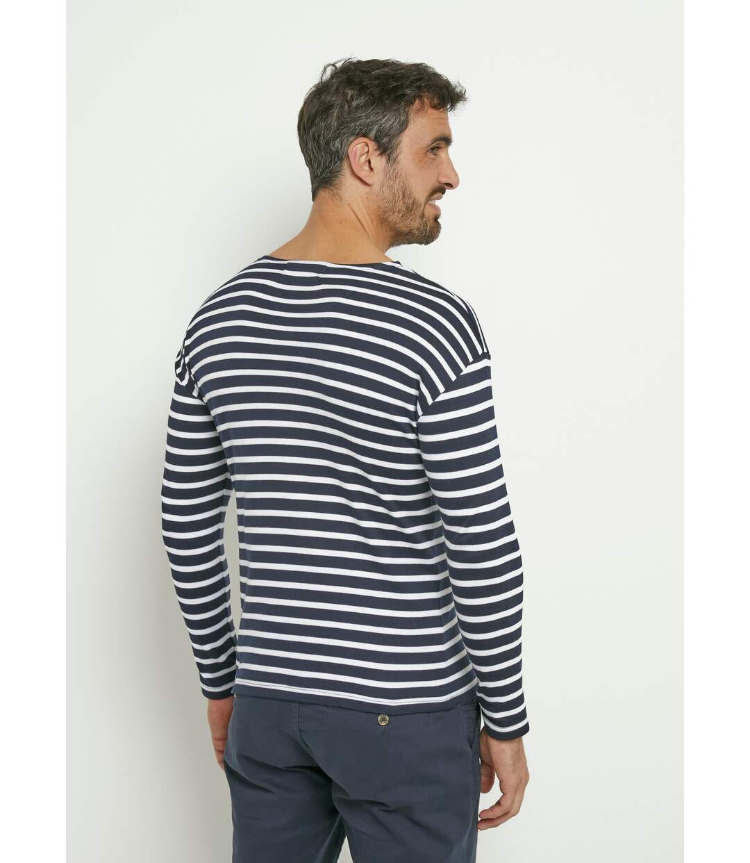 T-shirt marinière rayée manches longues-2