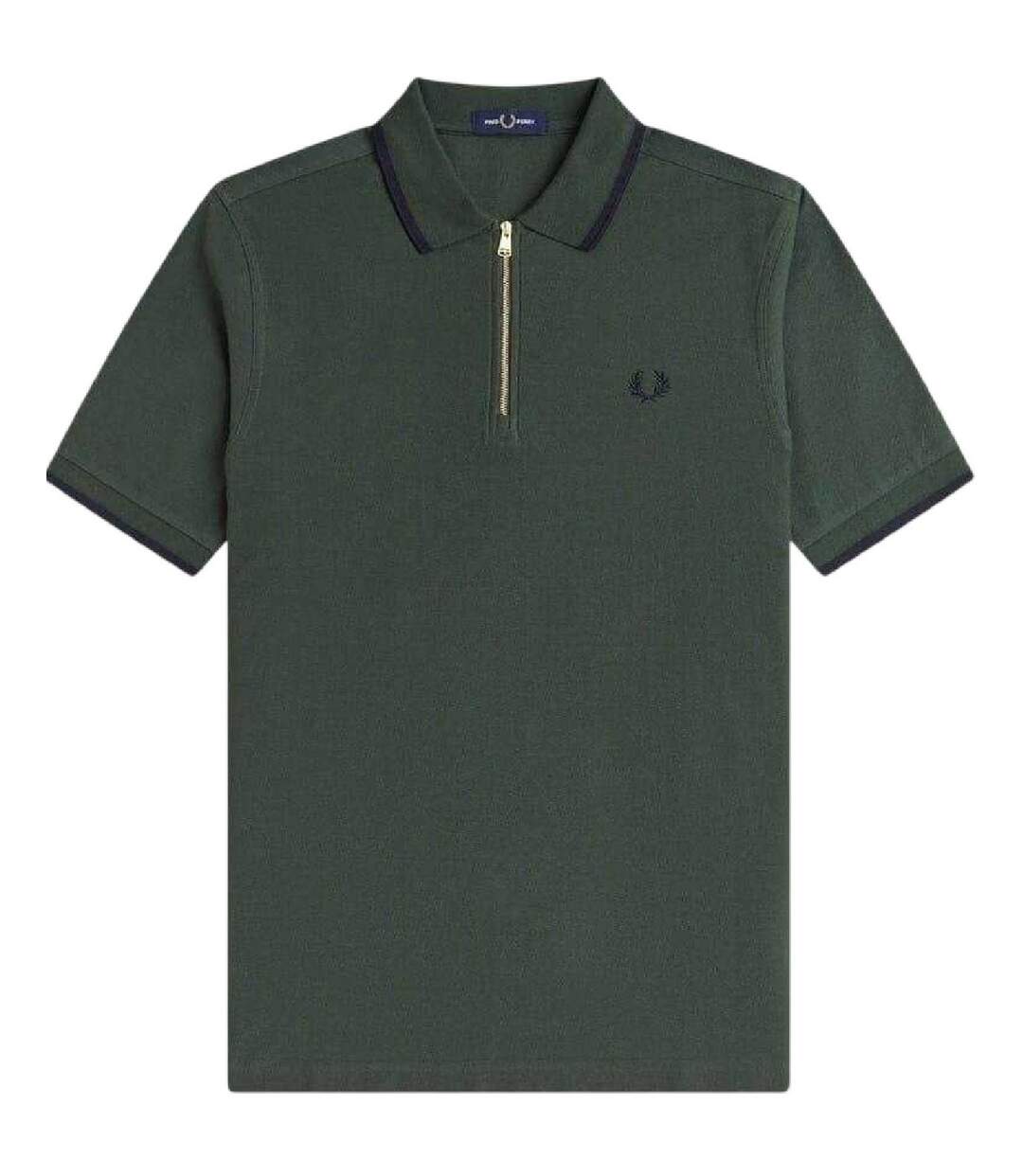 Polo Homme Bleu Vert Fred Perry-2