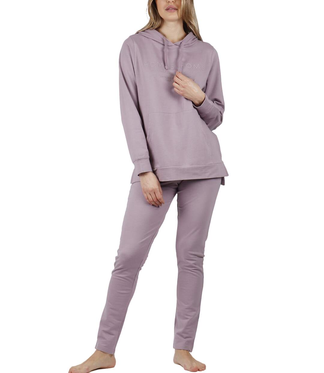 Pyjama tenue d'intérieur pantalon sweat capuche Comfort Home Admas-1