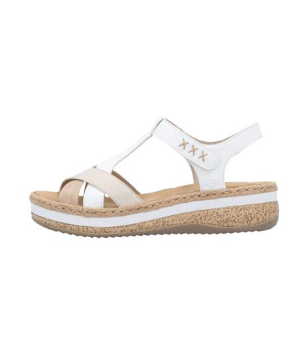 Sandale Compensée Cuir Rieker Massa