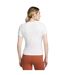 Womens/ladies Chill Swoosh Knitted Slim T-shirt White Nike-3
