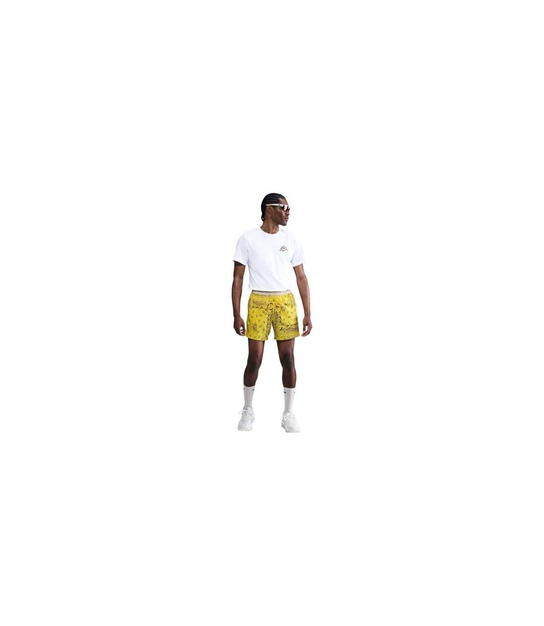 Mens Trail All-over Print Running Shorts Yellow Nike-1