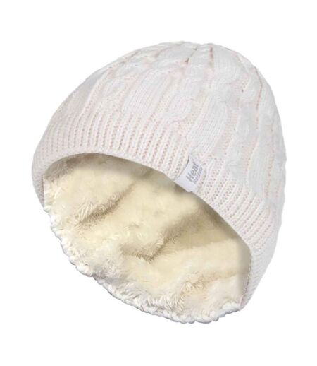Bonnet Femme Thermique Tricot avec Doublé Polaire
