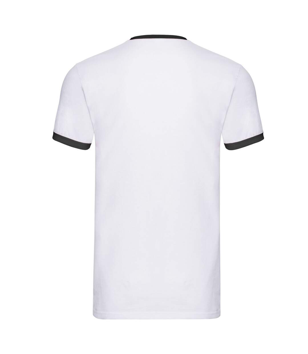 T-shirt Adulte Blanc Noir Fruit Of The Loom-2