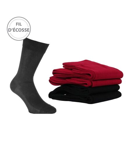 Chaussettes fil d'écosse homme lot de 4