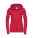 Womens/ladies authentic full zip hoodie classic red Russell