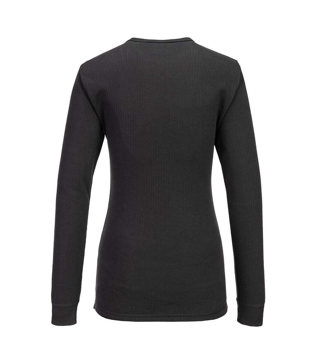 Womens/ladies Thermal Long-sleeved T-shirt Black Portwest-3