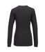 Womens/ladies Thermal Long-sleeved T-shirt Black Portwest-3