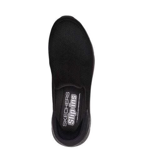 Mens go walk flex no hands trainers black Skechers