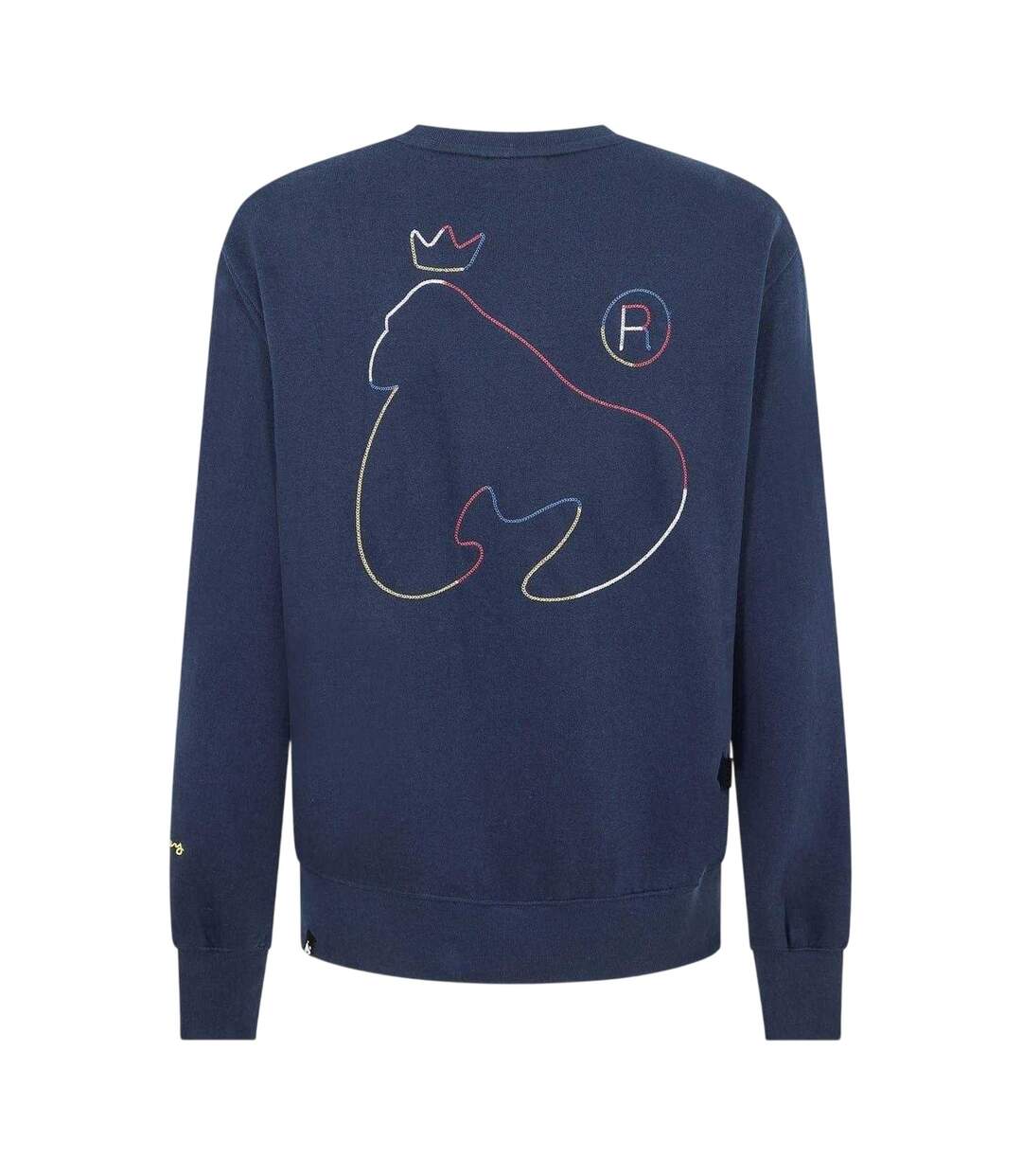 Mens Embroidered Logo Sweatshirt Navy Money-3