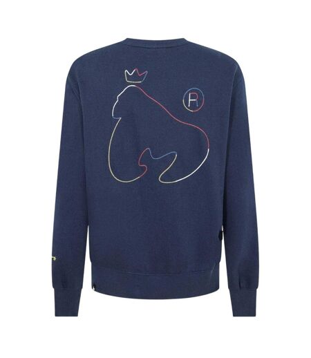 Mens Embroidered Logo Sweatshirt Navy Money