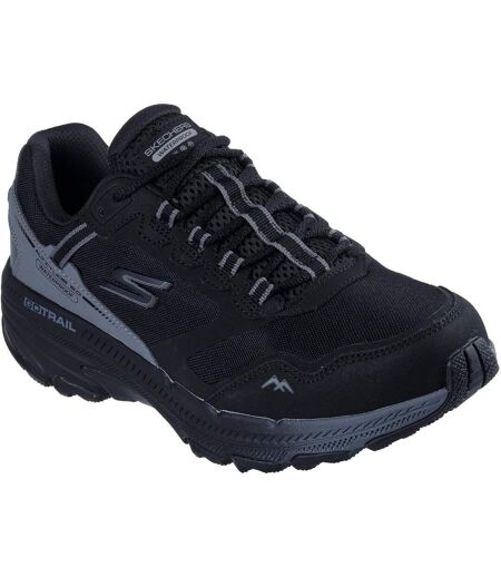 Womens/ladies Go Run Trail Altitude 2.0 Pine Ridge Leather Trainers Black Charcoal Skechers