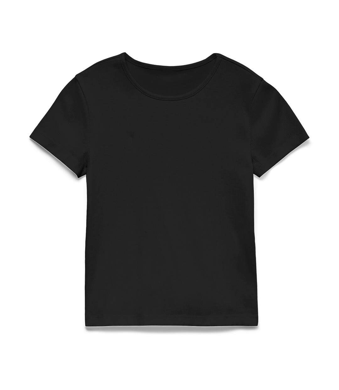 T-Shirt noir femme vero moda folia-1