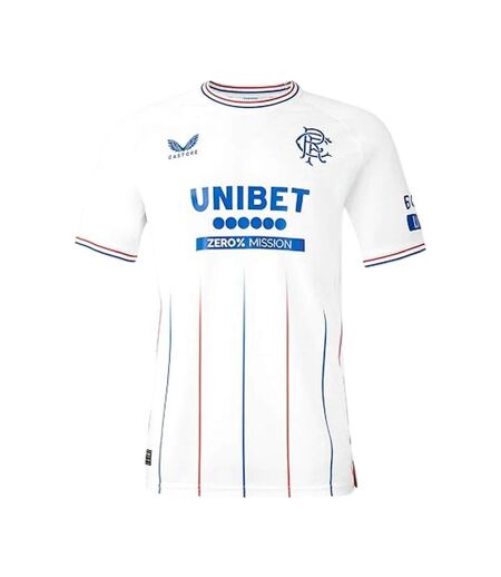 Womens/ladies Rangers Fc Short-sleeved Football Shirt Brilliant White Castore