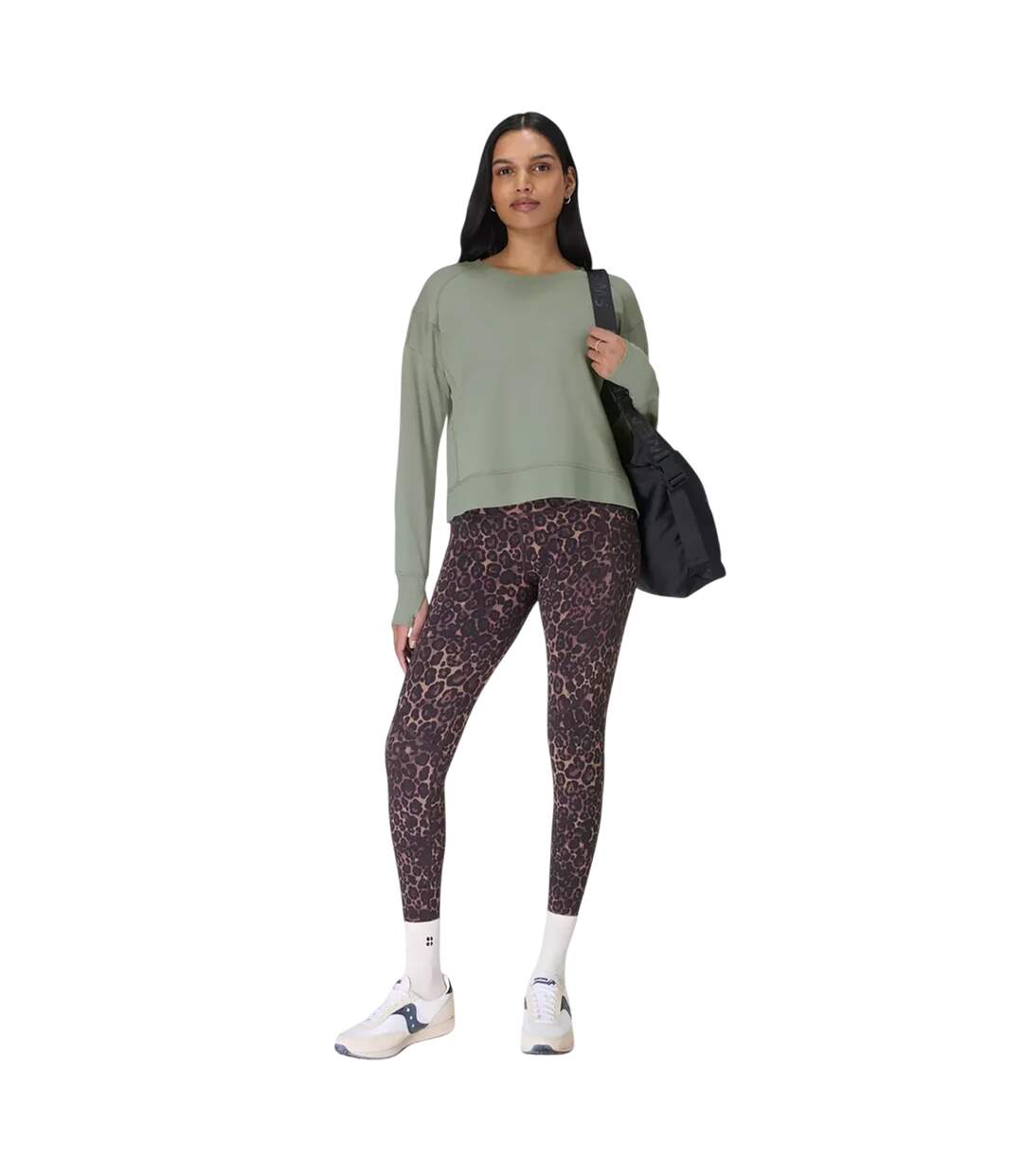 Sweat Court Manches Longues After Class Femme Vert Sweaty Betty-4