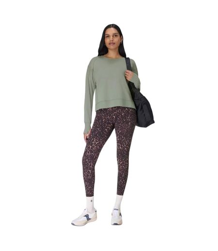 Sweat Court Manches Longues After Class Femme Vert Sweaty Betty