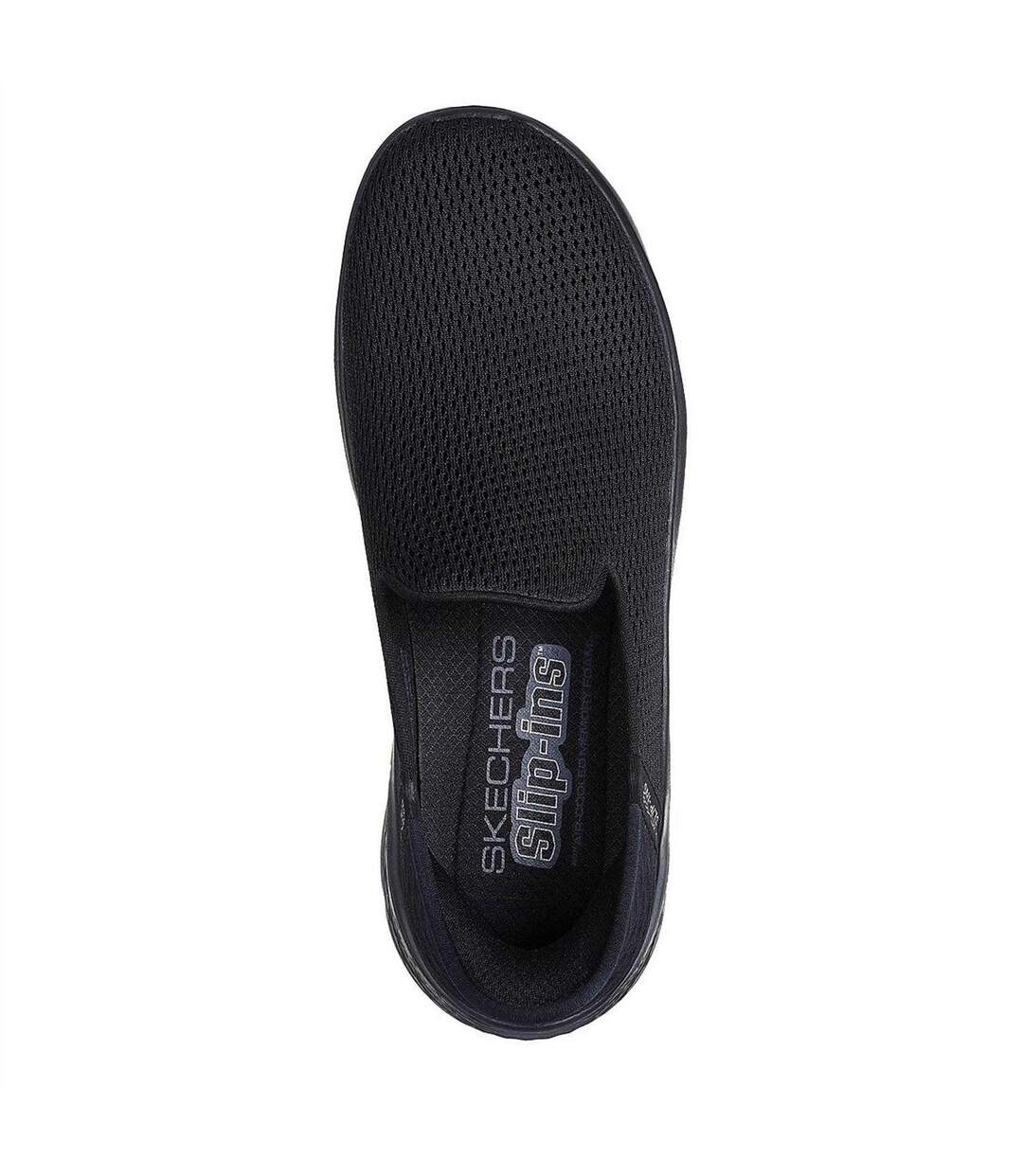 Womens/ladies Go Walk Mesh Slip-on Trainers Black Skechers-3