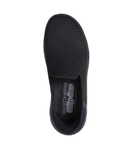 Womens/ladies Go Walk Mesh Slip-on Trainers Black Skechers