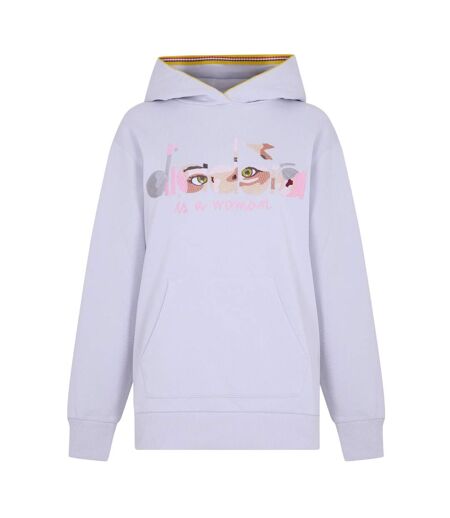 Womens/ladies Eye Polycotton Hooded Hoodie Gravel Diadora