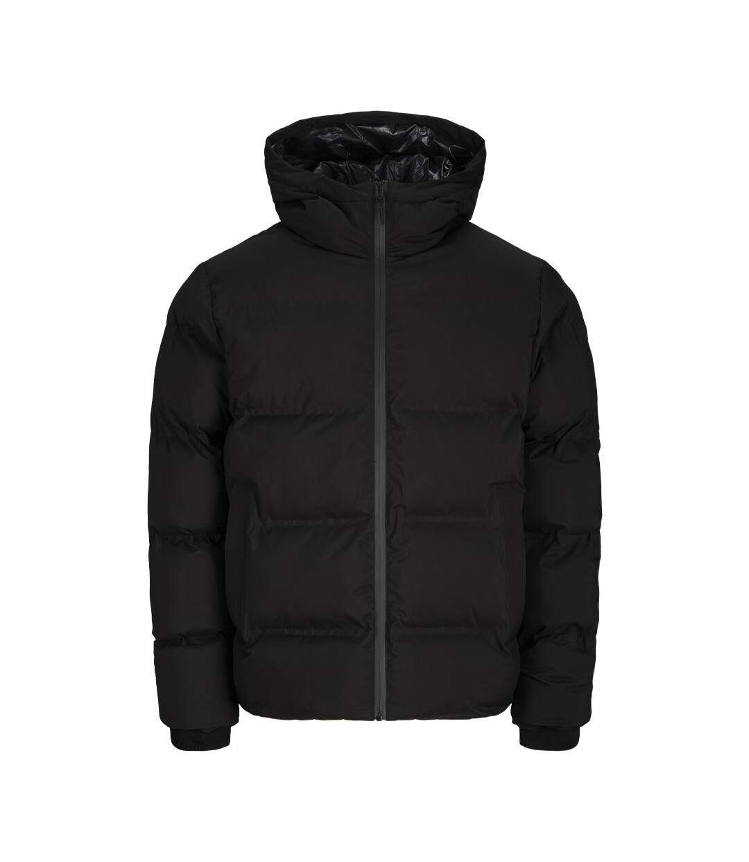 Doudoune noire homme jack & jones payne puffer-1