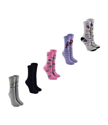 Ladies 5 Pairs of Funny Novelty Friends Socks | Gifts for Friendship Day