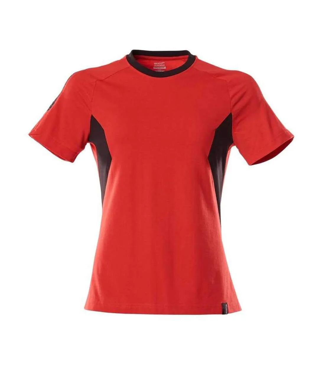 Womens/ladies Accelerate T-shirt Traffic Red Black Mascot-1