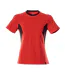 Womens/ladies Accelerate T-shirt Traffic Red Black Mascot-1
