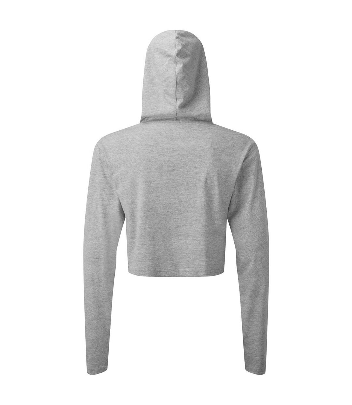 TriDri Womens/Ladies Heather Cropped Long-Sleeved T-Shirt (Heather Grey)