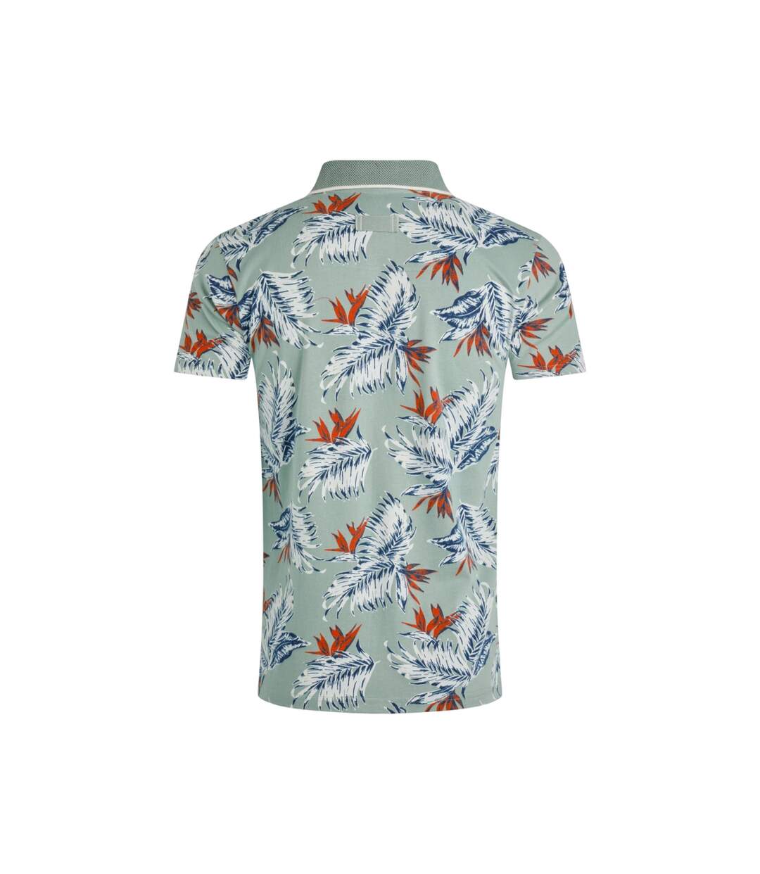 Mens sarat printed polo shirt mineral blue Weird Fish-2