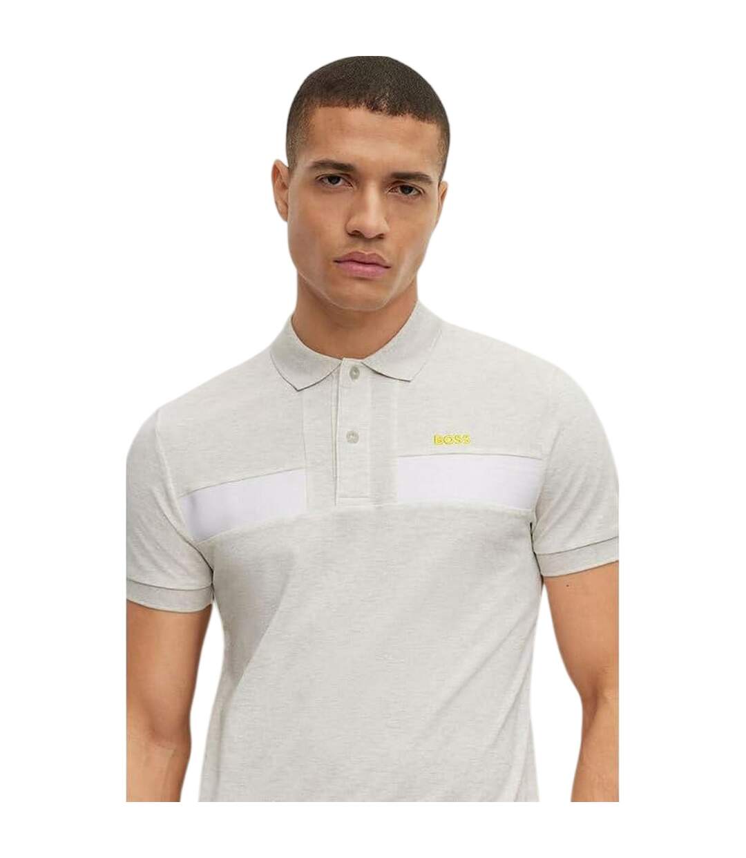 Polo Paule Homme Gris Clair Gris Pastel Boss-4