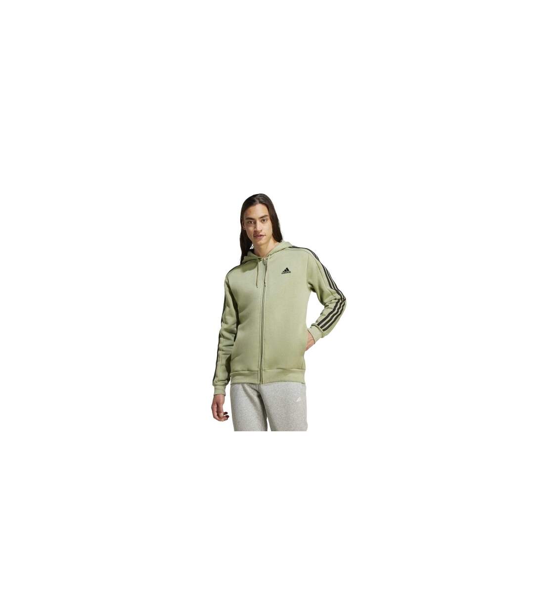 Veste À Capuche 3s Homme Vert Adidas-1