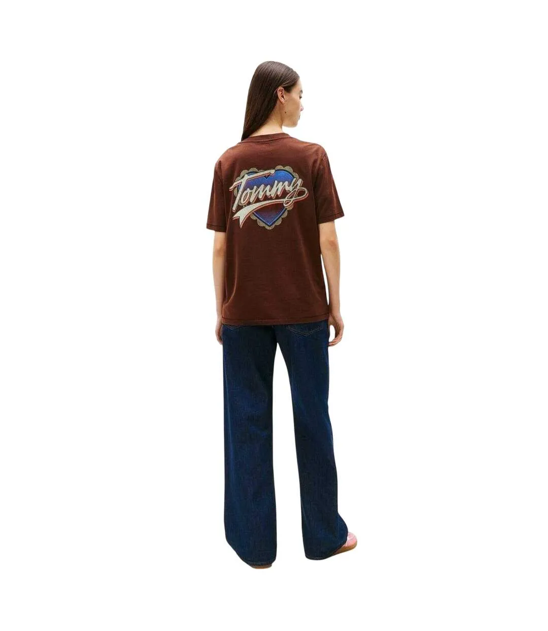 T-shirt Motif/style Imprimé Graphique Femme Marron Tommy Jeans-3