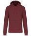 Sweat à capuche écoresponsable - Homme - K4027 - rouge vin