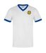 Mens Retro Polyester V Neck T-shirt White Leeds United FC-2